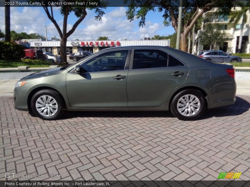 Cypress Green Pearl / Ivory 2012 Toyota Camry L