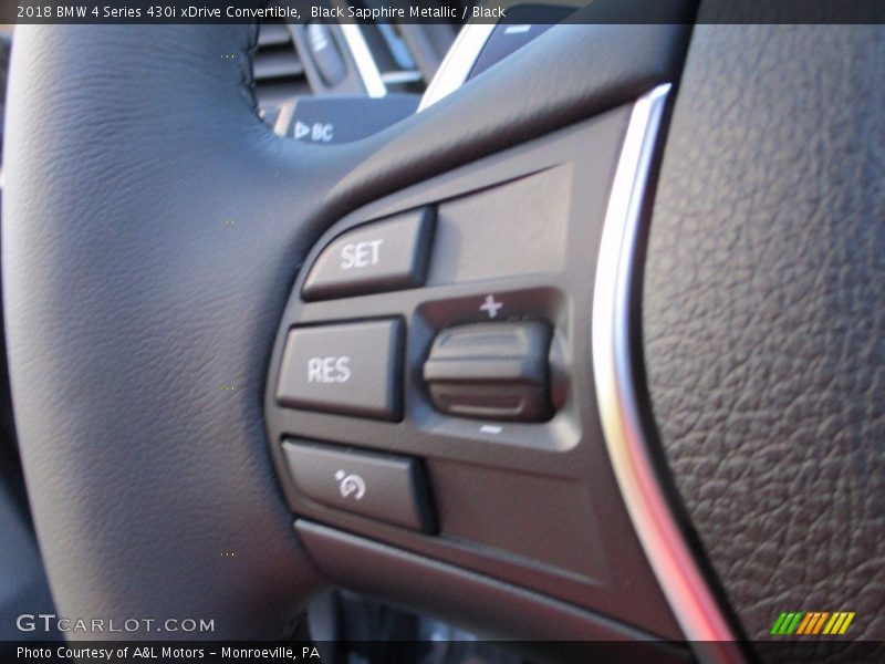 Black Sapphire Metallic / Black 2018 BMW 4 Series 430i xDrive Convertible