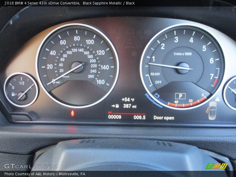 Black Sapphire Metallic / Black 2018 BMW 4 Series 430i xDrive Convertible