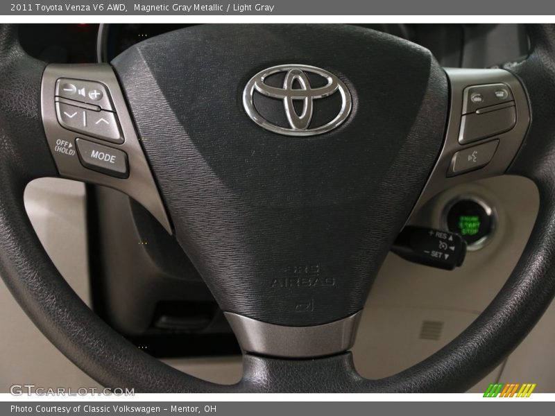 Magnetic Gray Metallic / Light Gray 2011 Toyota Venza V6 AWD