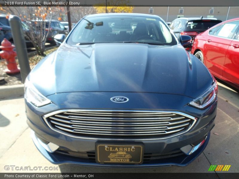 Blue Metallic / Ebony 2018 Ford Fusion SE