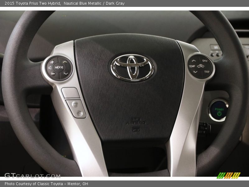 Nautical Blue Metallic / Dark Gray 2015 Toyota Prius Two Hybrid