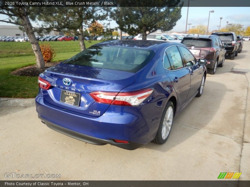 Blue Crush Metallic / Black 2018 Toyota Camry Hybrid XLE