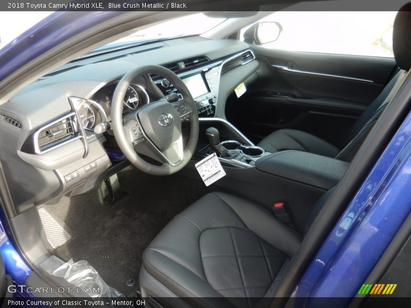 Blue Crush Metallic / Black 2018 Toyota Camry Hybrid XLE
