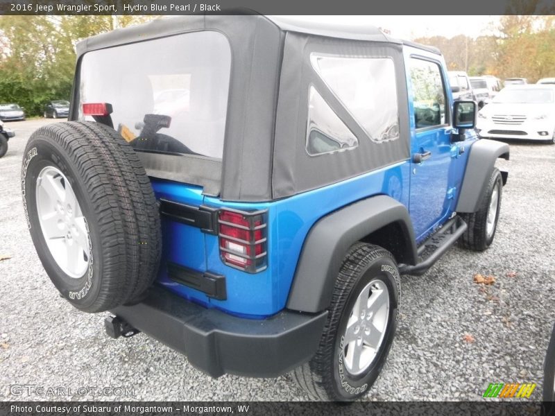 Hydro Blue Pearl / Black 2016 Jeep Wrangler Sport