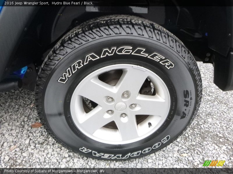 Hydro Blue Pearl / Black 2016 Jeep Wrangler Sport