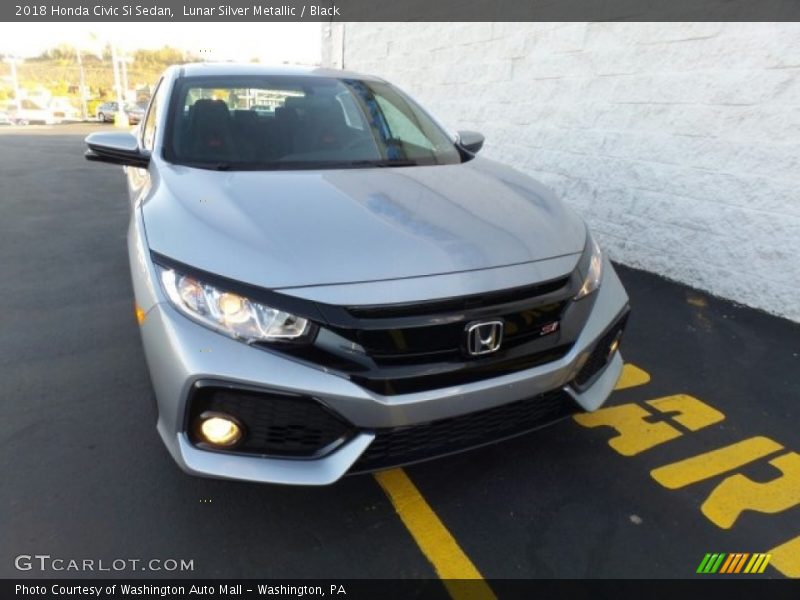 Lunar Silver Metallic / Black 2018 Honda Civic Si Sedan