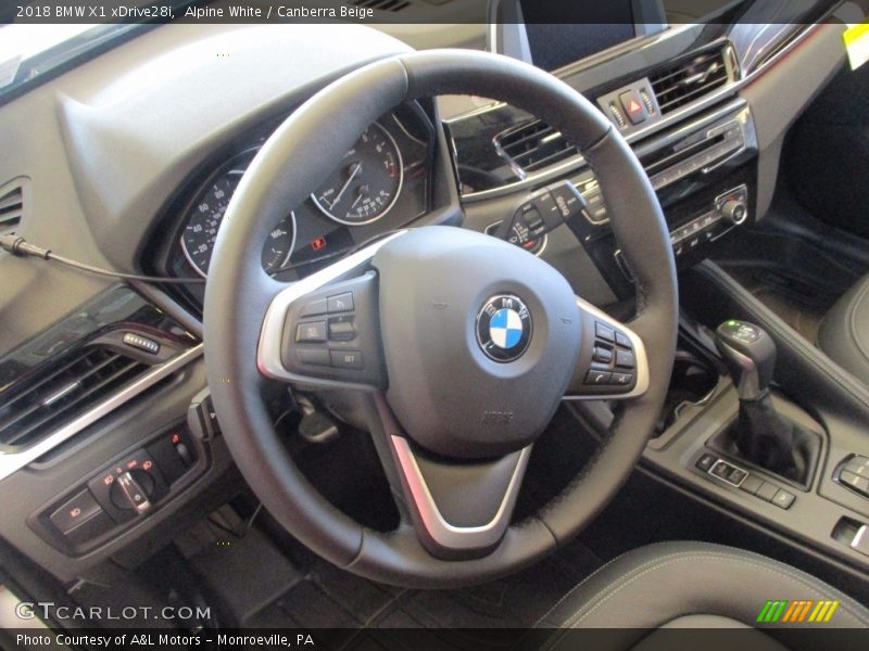 Alpine White / Canberra Beige 2018 BMW X1 xDrive28i