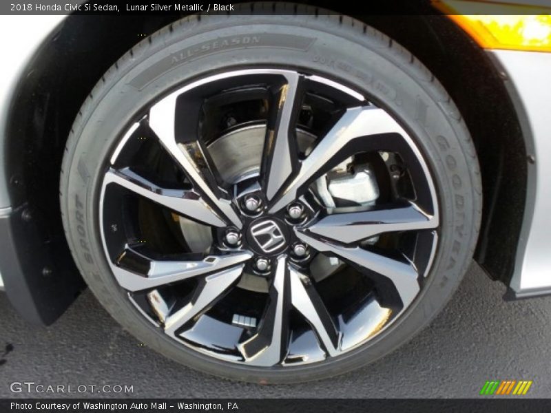 Lunar Silver Metallic / Black 2018 Honda Civic Si Sedan