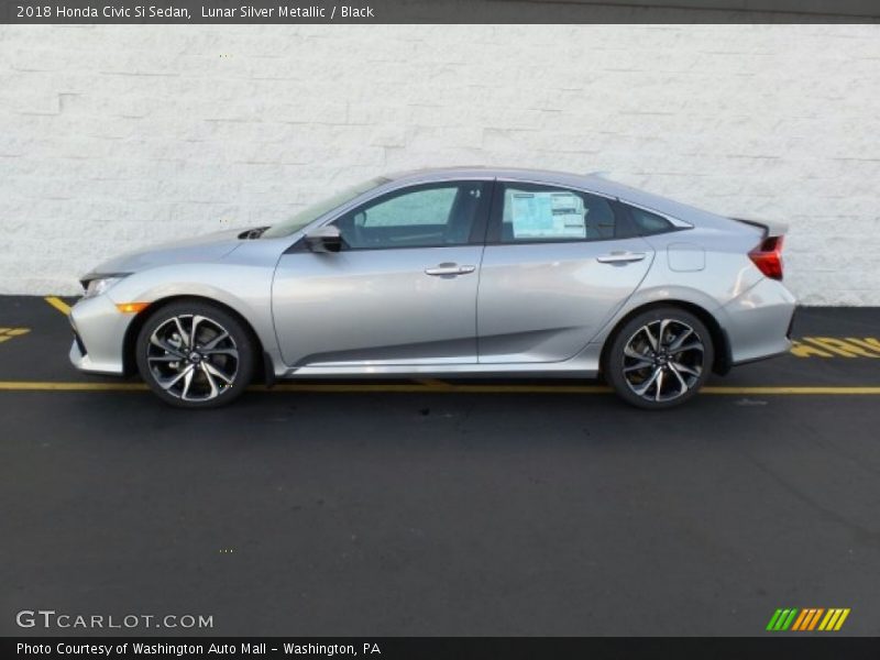 Lunar Silver Metallic / Black 2018 Honda Civic Si Sedan