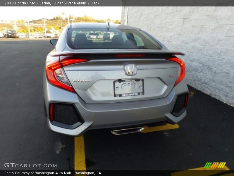 Lunar Silver Metallic / Black 2018 Honda Civic Si Sedan
