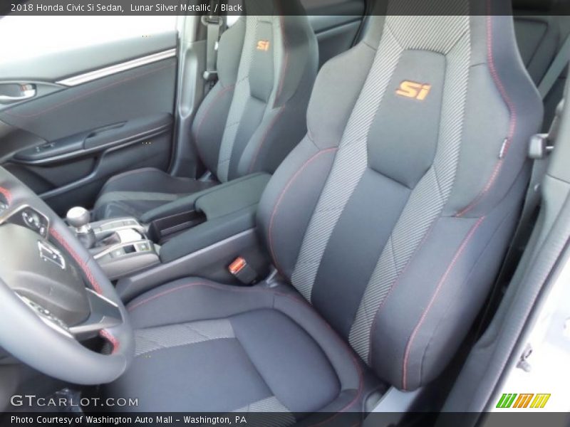 Lunar Silver Metallic / Black 2018 Honda Civic Si Sedan