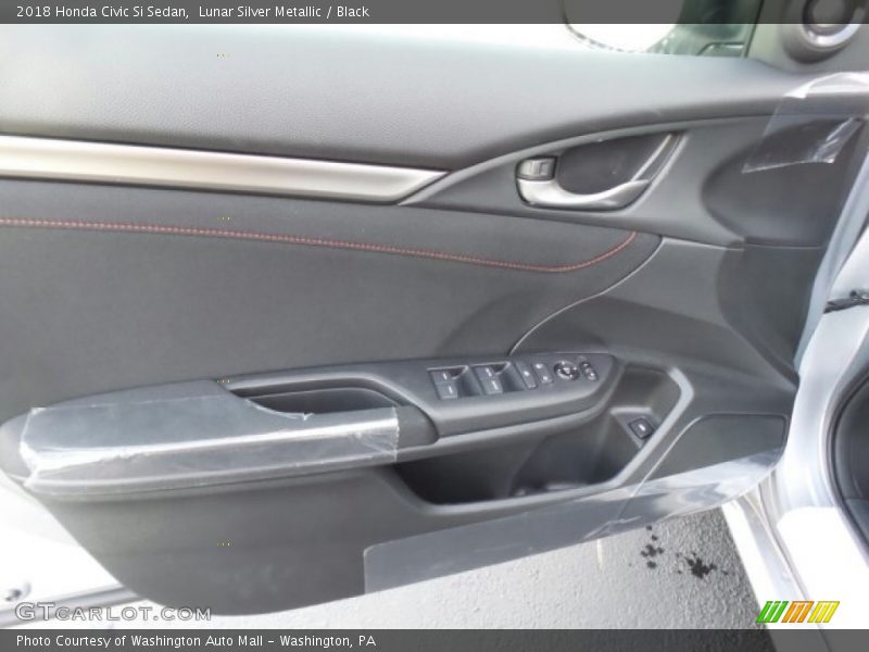 Lunar Silver Metallic / Black 2018 Honda Civic Si Sedan