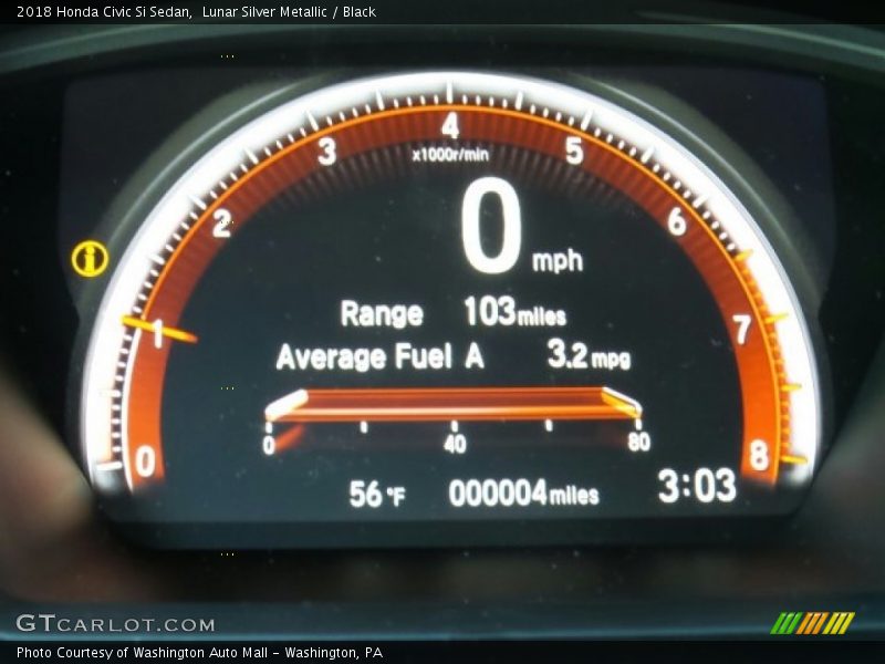 Lunar Silver Metallic / Black 2018 Honda Civic Si Sedan