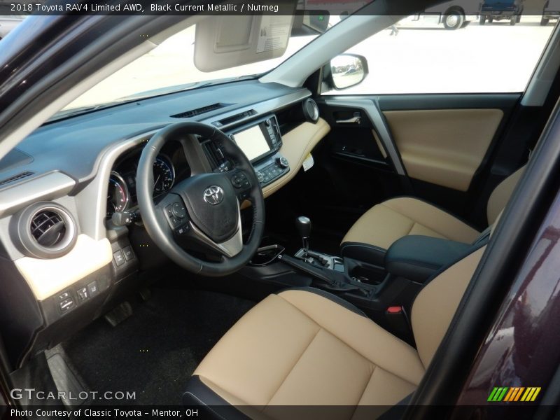 Black Current Metallic / Nutmeg 2018 Toyota RAV4 Limited AWD