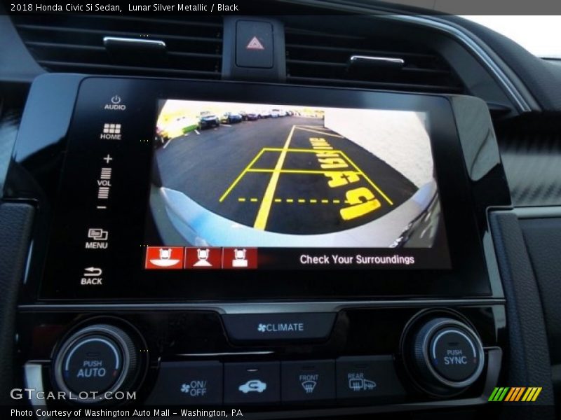 Lunar Silver Metallic / Black 2018 Honda Civic Si Sedan