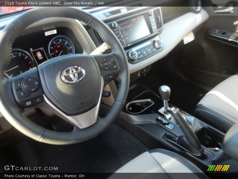 Silver Sky Metallic / Ash 2018 Toyota RAV4 Limited AWD