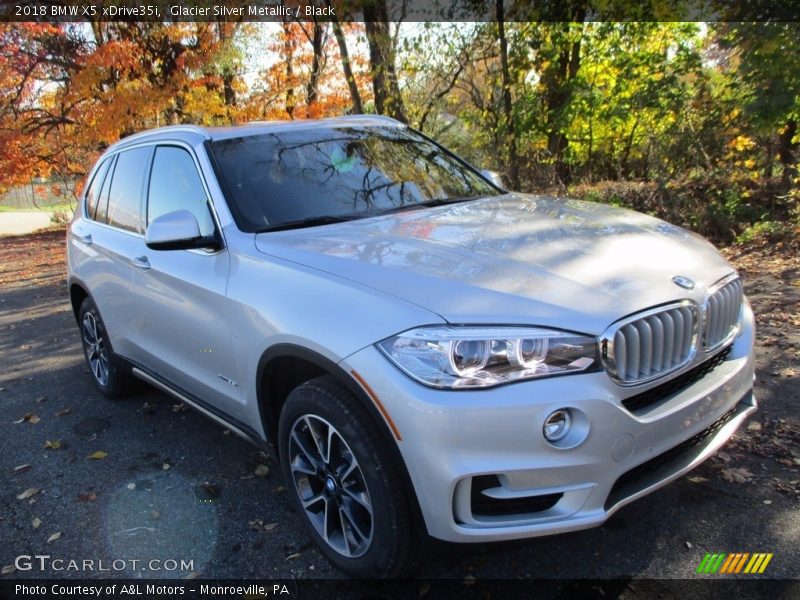 Glacier Silver Metallic / Black 2018 BMW X5 xDrive35i