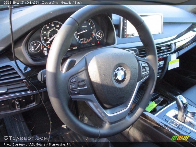 Glacier Silver Metallic / Black 2018 BMW X5 xDrive35i