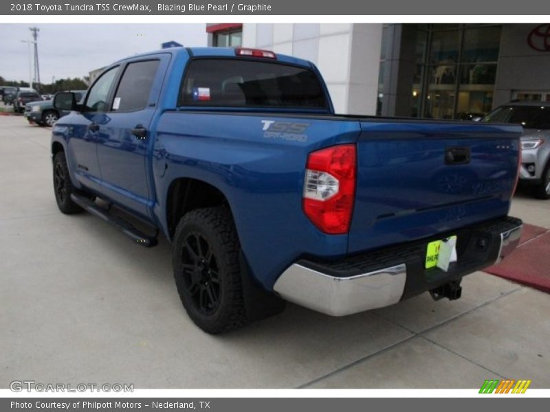 Blazing Blue Pearl / Graphite 2018 Toyota Tundra TSS CrewMax