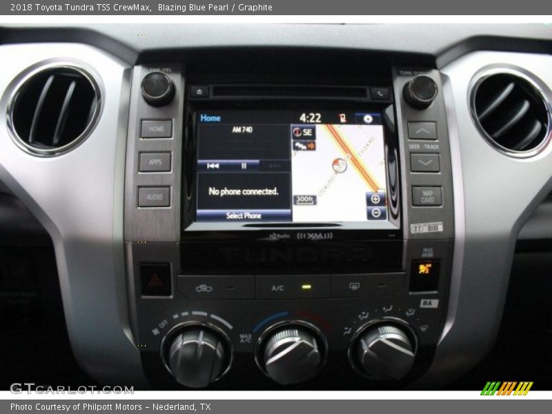 Blazing Blue Pearl / Graphite 2018 Toyota Tundra TSS CrewMax