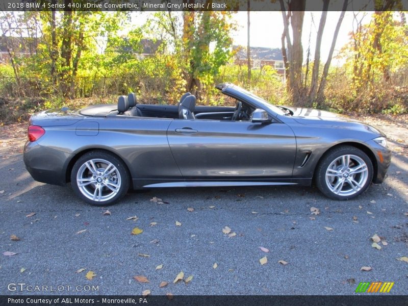 Mineral Grey Metallic / Black 2018 BMW 4 Series 440i xDrive Convertible