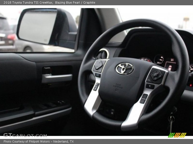 Blazing Blue Pearl / Graphite 2018 Toyota Tundra TSS CrewMax