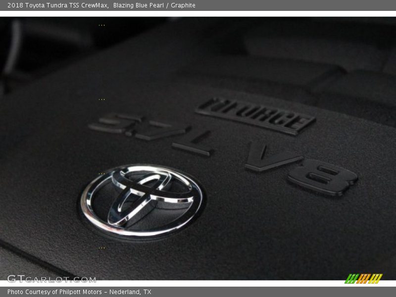 Blazing Blue Pearl / Graphite 2018 Toyota Tundra TSS CrewMax