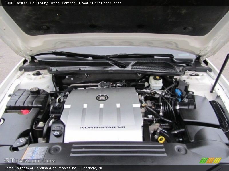 White Diamond Tricoat / Light Linen/Cocoa 2008 Cadillac DTS Luxury