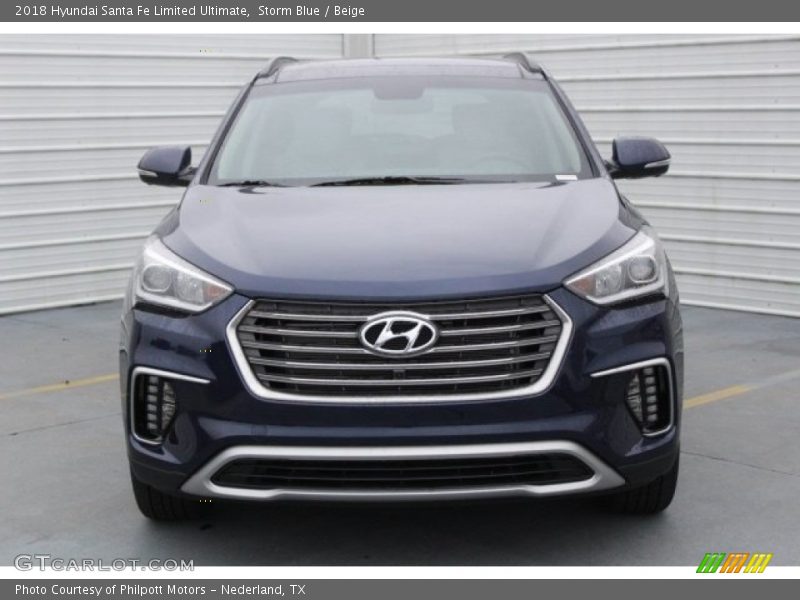 Storm Blue / Beige 2018 Hyundai Santa Fe Limited Ultimate