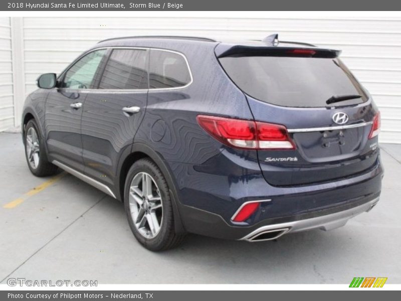 Storm Blue / Beige 2018 Hyundai Santa Fe Limited Ultimate