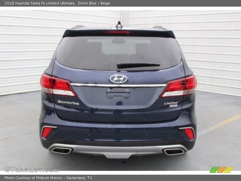Storm Blue / Beige 2018 Hyundai Santa Fe Limited Ultimate