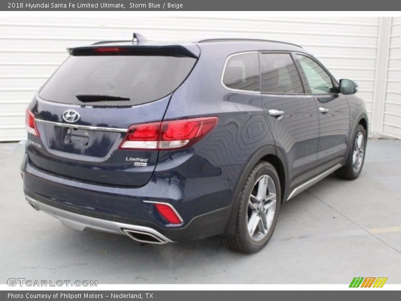 Storm Blue / Beige 2018 Hyundai Santa Fe Limited Ultimate