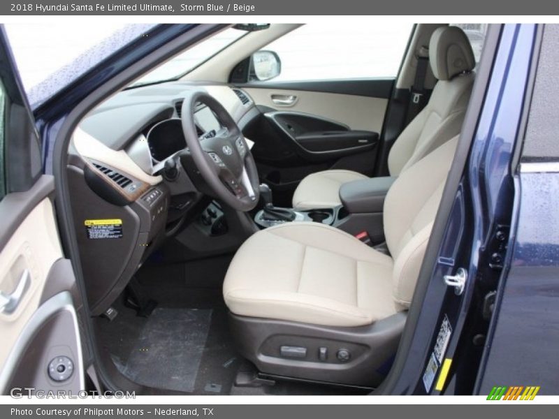 Storm Blue / Beige 2018 Hyundai Santa Fe Limited Ultimate
