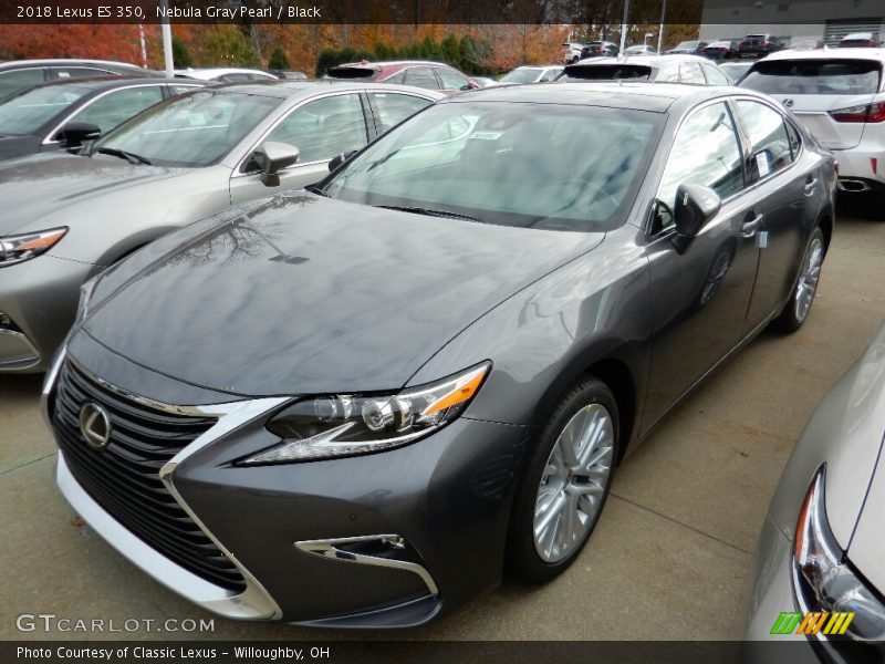 Nebula Gray Pearl / Black 2018 Lexus ES 350
