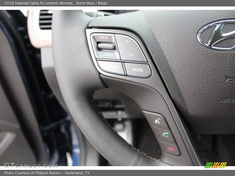 Storm Blue / Beige 2018 Hyundai Santa Fe Limited Ultimate