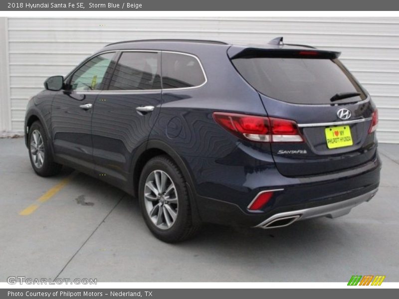 Storm Blue / Beige 2018 Hyundai Santa Fe SE