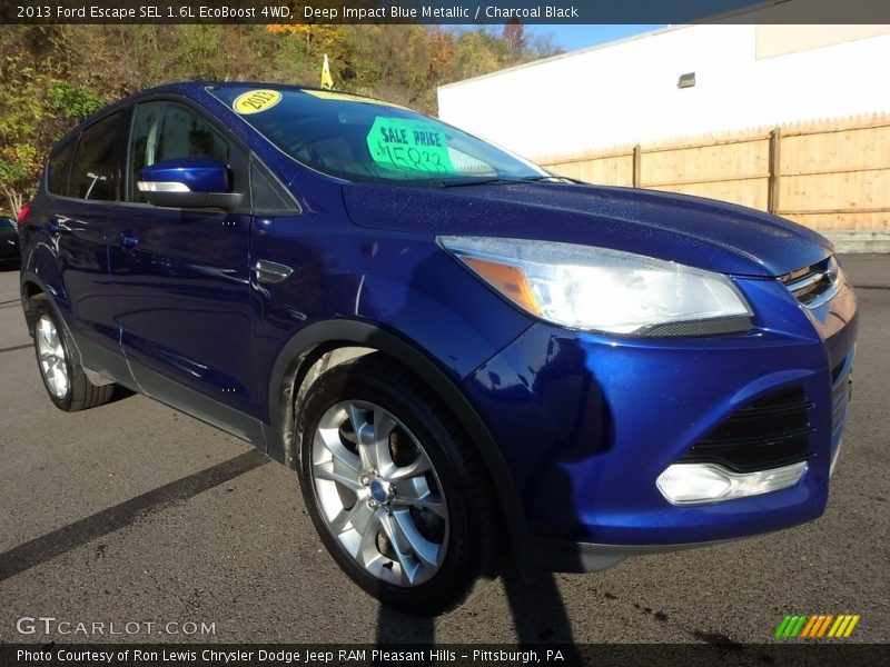 Deep Impact Blue Metallic / Charcoal Black 2013 Ford Escape SEL 1.6L EcoBoost 4WD