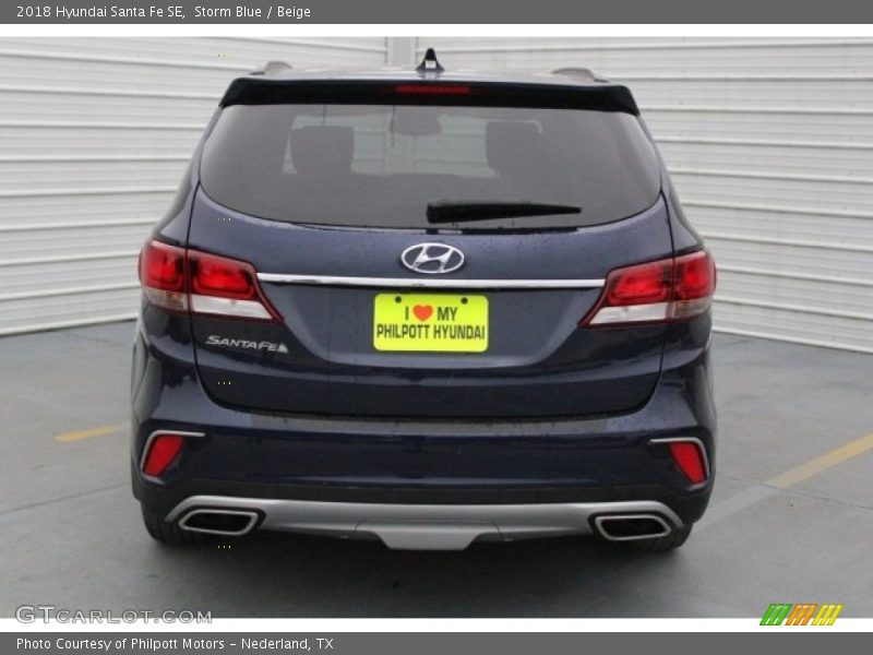 Storm Blue / Beige 2018 Hyundai Santa Fe SE