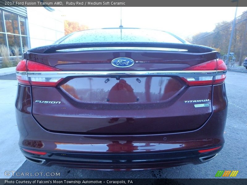 Ruby Red / Medium Soft Ceramic 2017 Ford Fusion Titanium AWD