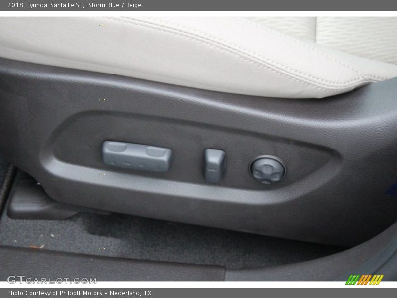 Storm Blue / Beige 2018 Hyundai Santa Fe SE