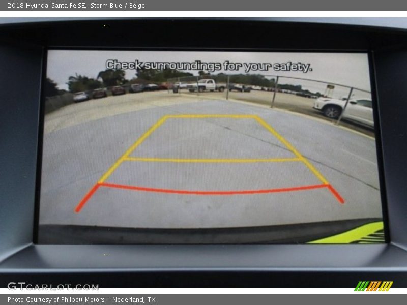 Storm Blue / Beige 2018 Hyundai Santa Fe SE