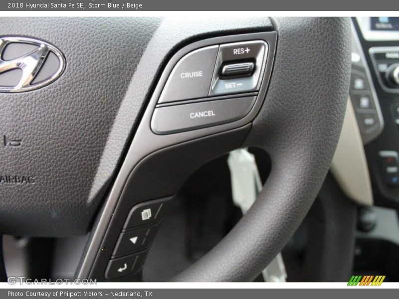 Storm Blue / Beige 2018 Hyundai Santa Fe SE