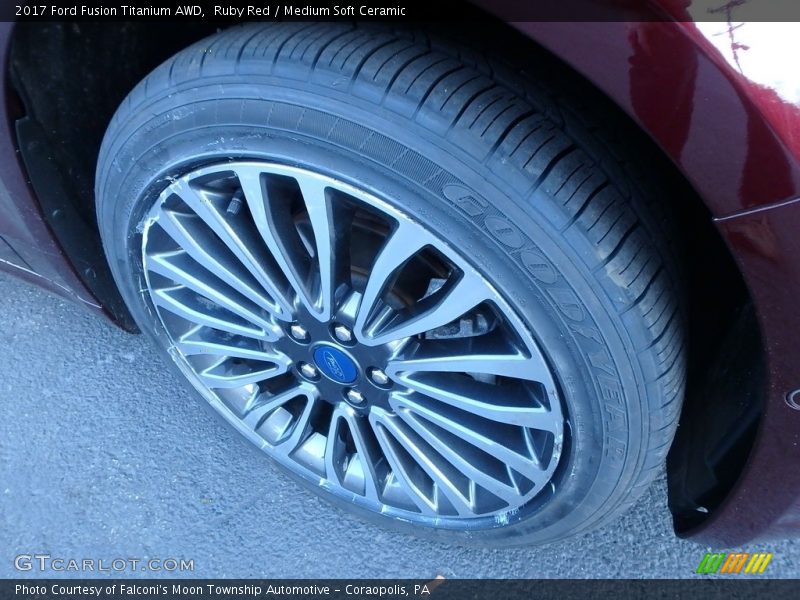 Ruby Red / Medium Soft Ceramic 2017 Ford Fusion Titanium AWD