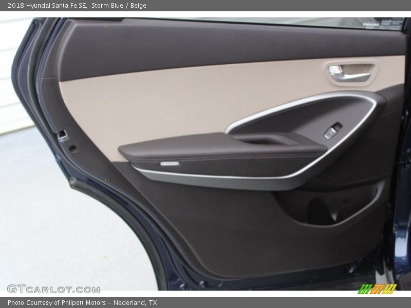 Storm Blue / Beige 2018 Hyundai Santa Fe SE