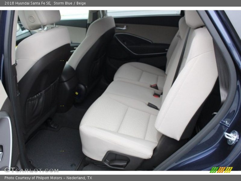 Storm Blue / Beige 2018 Hyundai Santa Fe SE