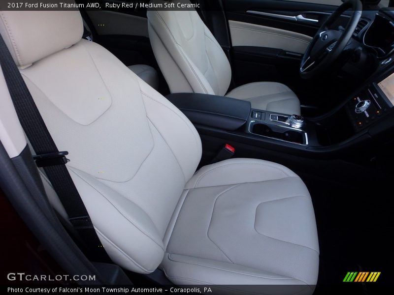 Ruby Red / Medium Soft Ceramic 2017 Ford Fusion Titanium AWD