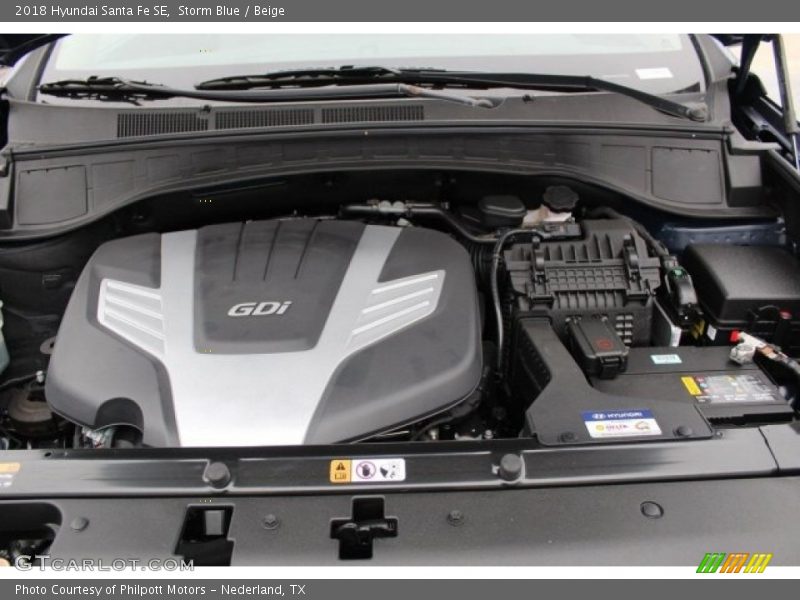 Storm Blue / Beige 2018 Hyundai Santa Fe SE