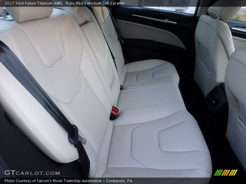 Ruby Red / Medium Soft Ceramic 2017 Ford Fusion Titanium AWD
