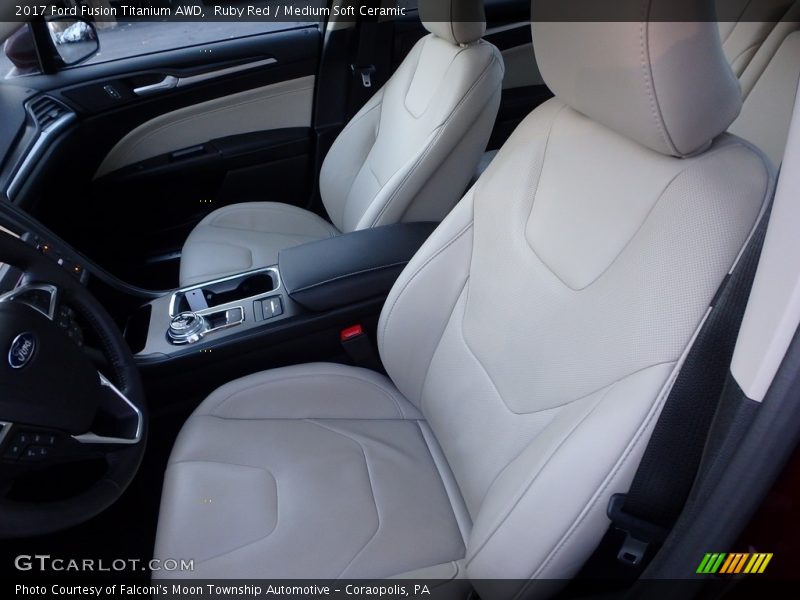 Ruby Red / Medium Soft Ceramic 2017 Ford Fusion Titanium AWD